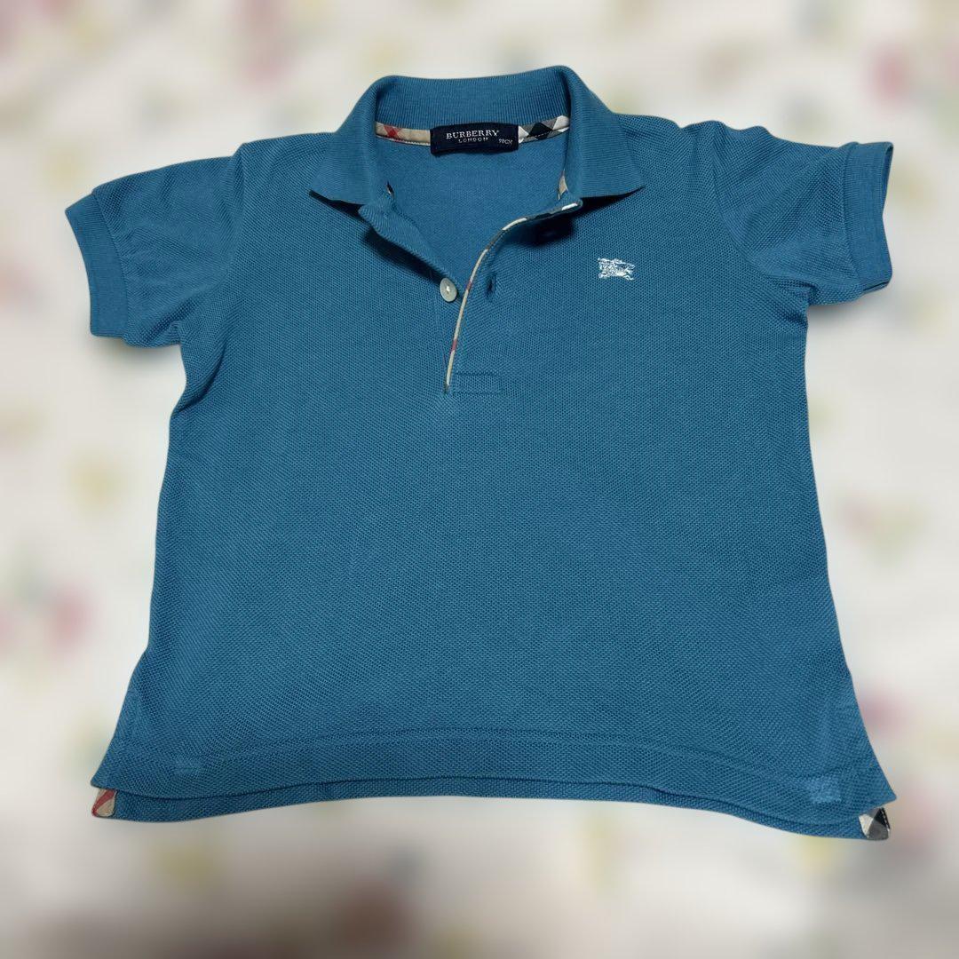 BURBERRY バーバリー ポロシャツ 青 LL 4119225A0016 BURBERRY - バーバリー 半袖ポロシャツ 116cm(6Y) キッズ 男児