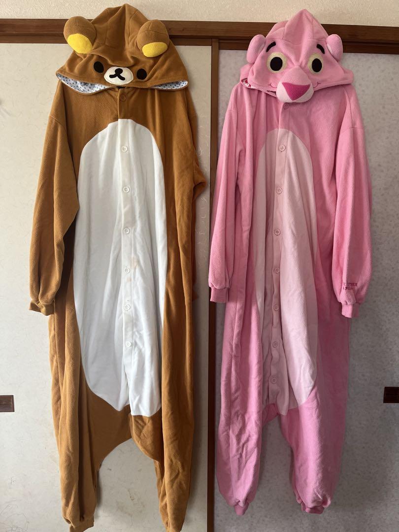リラックマ ＆ピンクパンサー　着ぐるみ パジャマ コスプレ 正規品 キャラクター