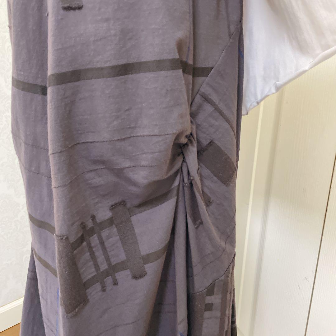 慈雨 変形 未使用品 変形 フレアスカート アシンメトリー サイズ40
