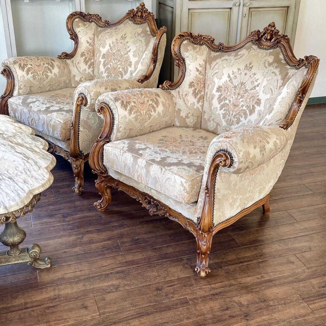 N3122伝統と芸術が凝縮された イタリア マリオ・コルチャゴ 豪華な応接セット