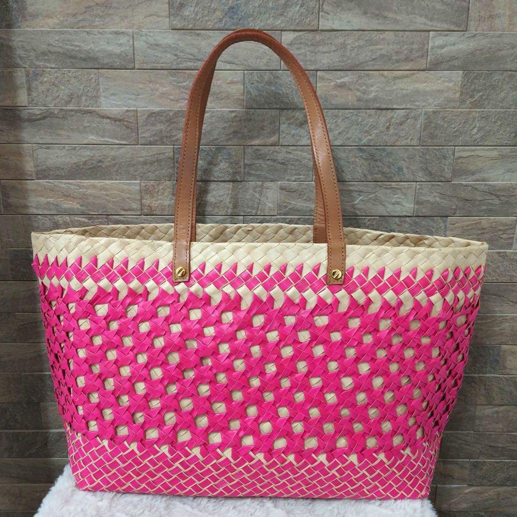 TORYBURCH　トリーバーチ　トートバッグ　ロゴ　カゴバッグ　大容量