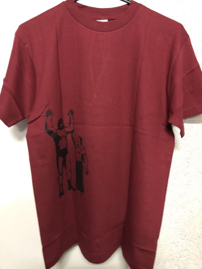 貴重! アンドレ・ザ・ジャイアント 足形&印刷サイン入り Tシャツ
