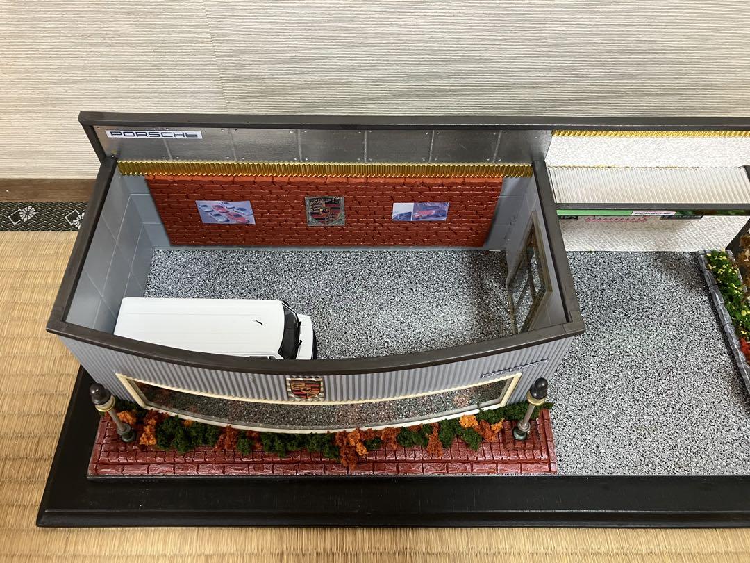ジオラマ　ポルシェ　展示　およそ1/43 ミニカー無し