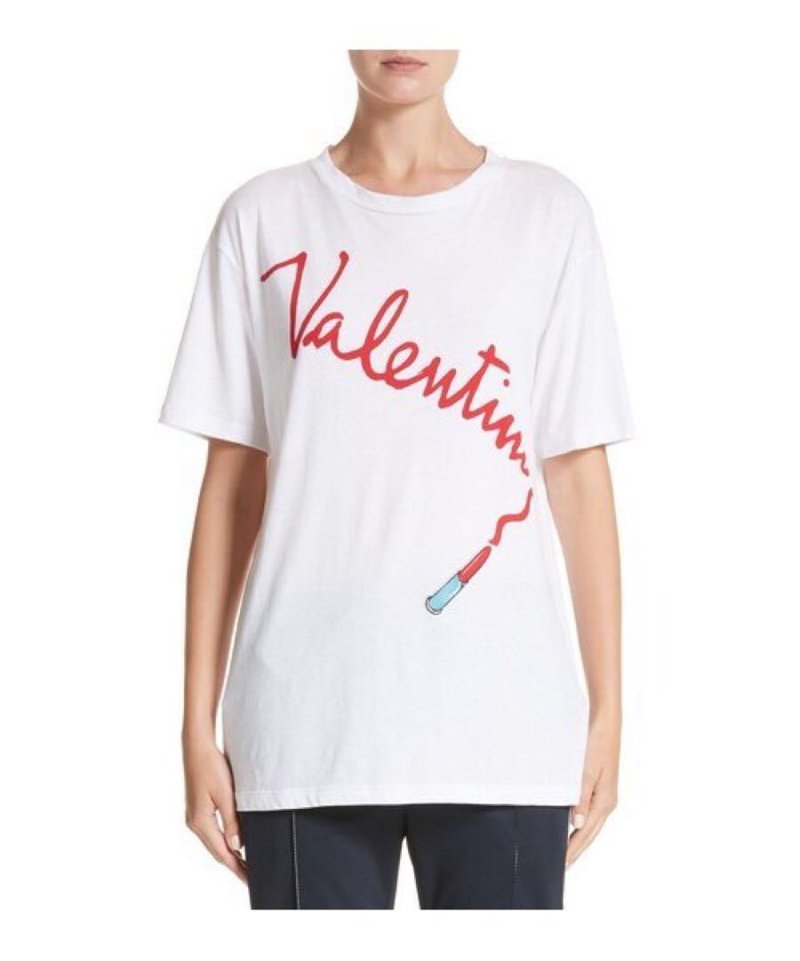 【定番】VALENTINO クロップドTシャツ VALENTINO Tシャツ カットソー ロゴ 口紅 リップ - メルカリ