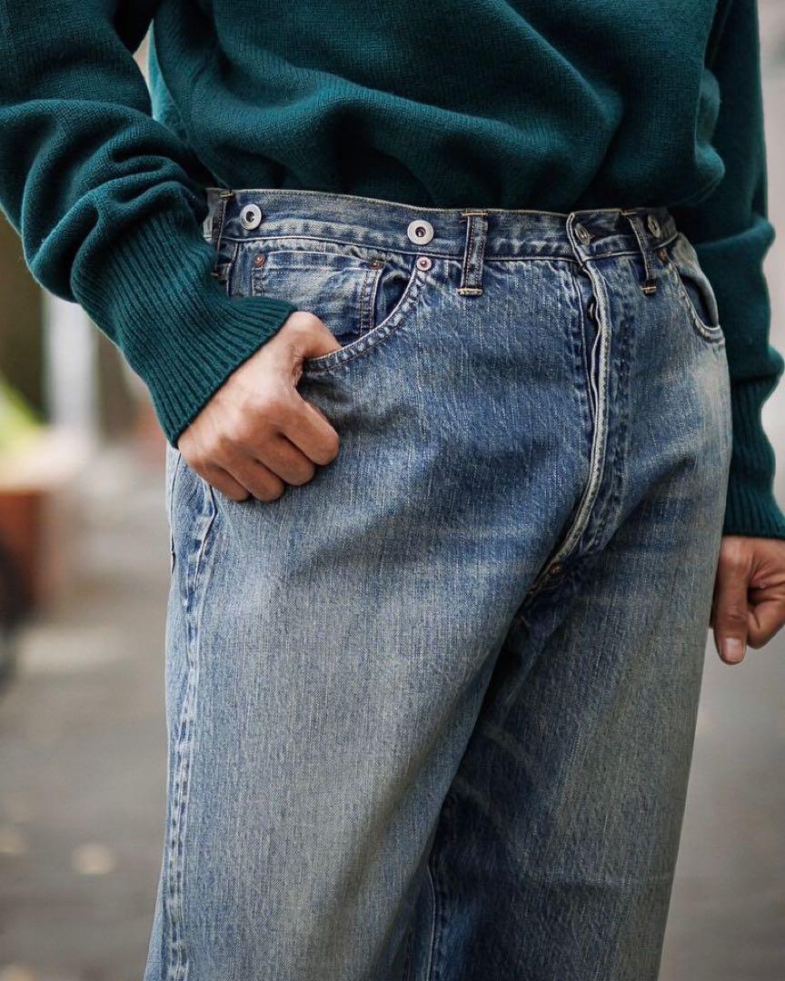 【サイズ 32】No.22 Washed Wide Denim Pants