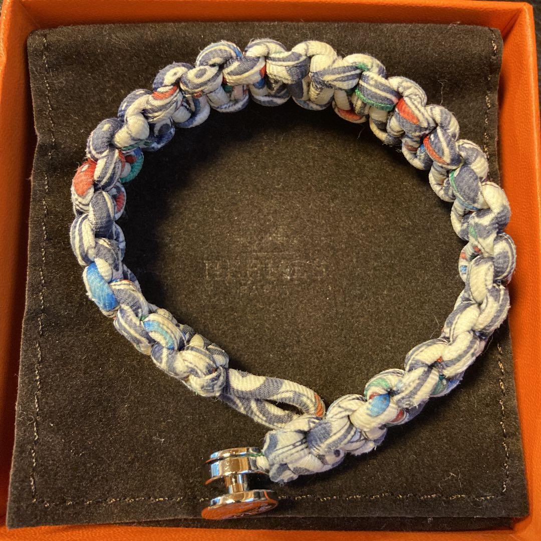 豪華で新しい HERMES エルメス キッド シルクツイルブレスレット