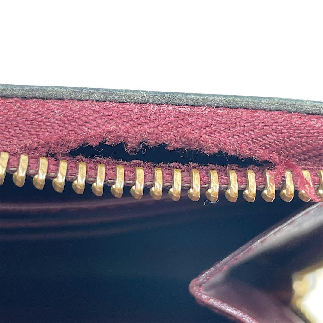 【微美品】ルイヴィトン　長財布　ラウンドファスナー　赤　ワインレッド