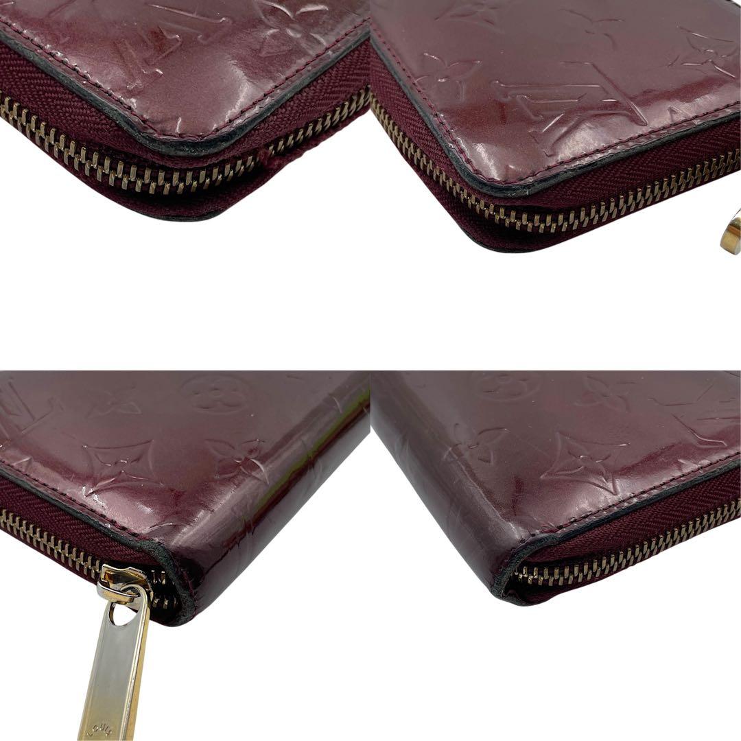 【微美品】ルイヴィトン　長財布　ラウンドファスナー　赤　ワインレッド