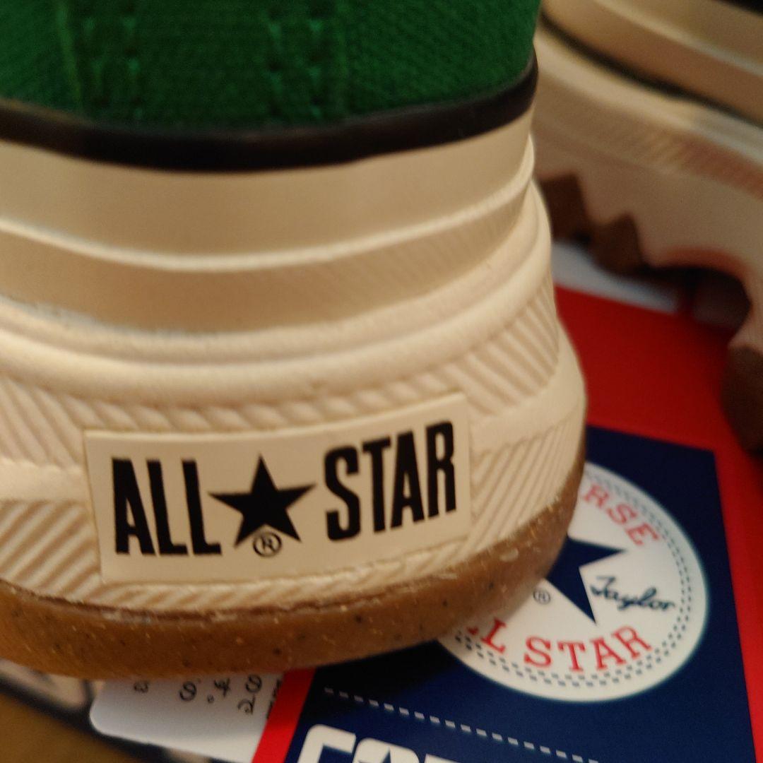 CONVERSE ALL STAR グリーン ハイカット厚底スニーカー