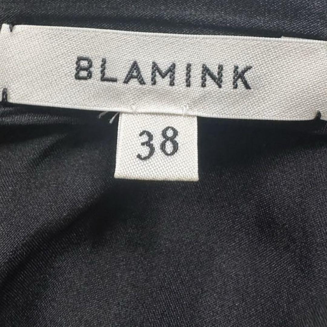 高級 BLAMINK 2023 ブラミンク リネンシルクゴヤードスカート 38