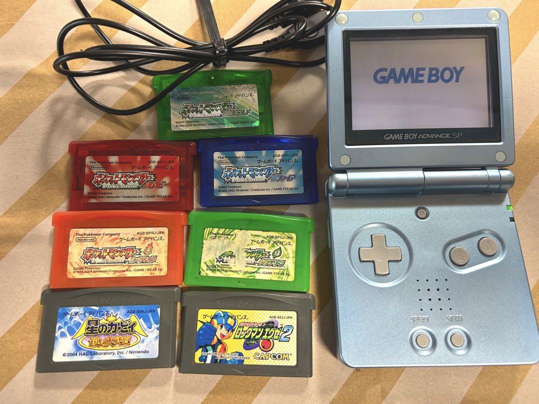 ゲームボーイアドバンスSP 充電器付 ゲームボーイアドバンス用ソフト7本セット