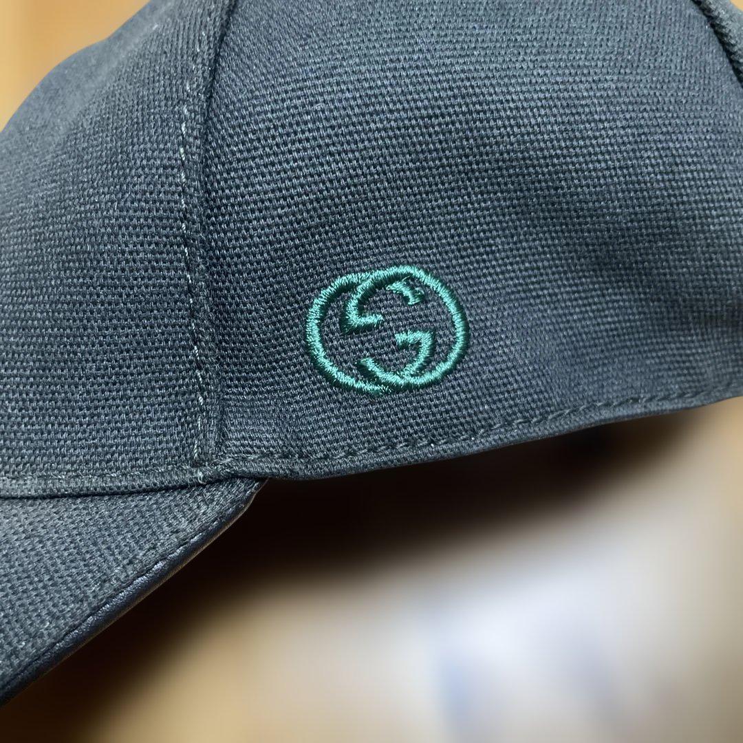 GUCCIグッチシェリーラインインターロッキングキャップ黒