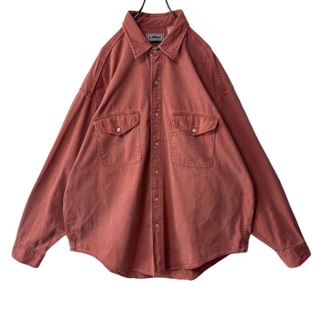 【L.L.BEAN】80s エルエルビーン L/S シャツ グッドカラー! XL