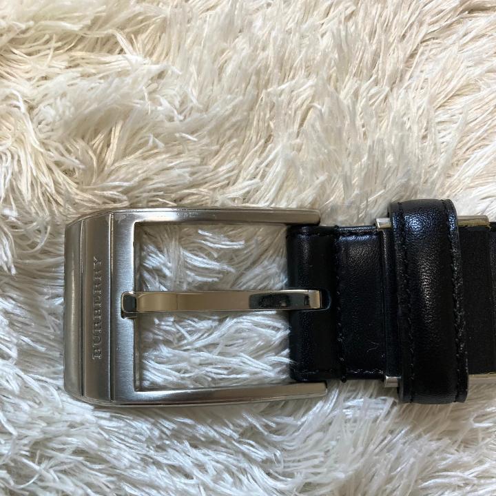【BURBERRY LONDODN】バーバリーロンドン レザーベルト・ブラック黒