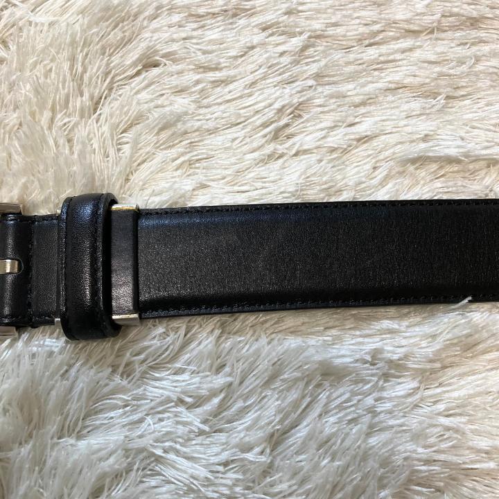 【BURBERRY LONDODN】バーバリーロンドン レザーベルト・ブラック黒