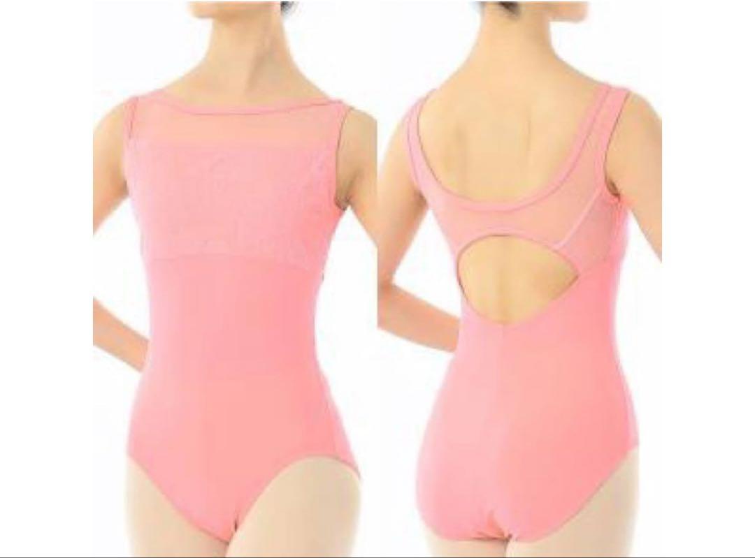 チャコット 中村祥子着 サーモンピンク レース レオタード M
