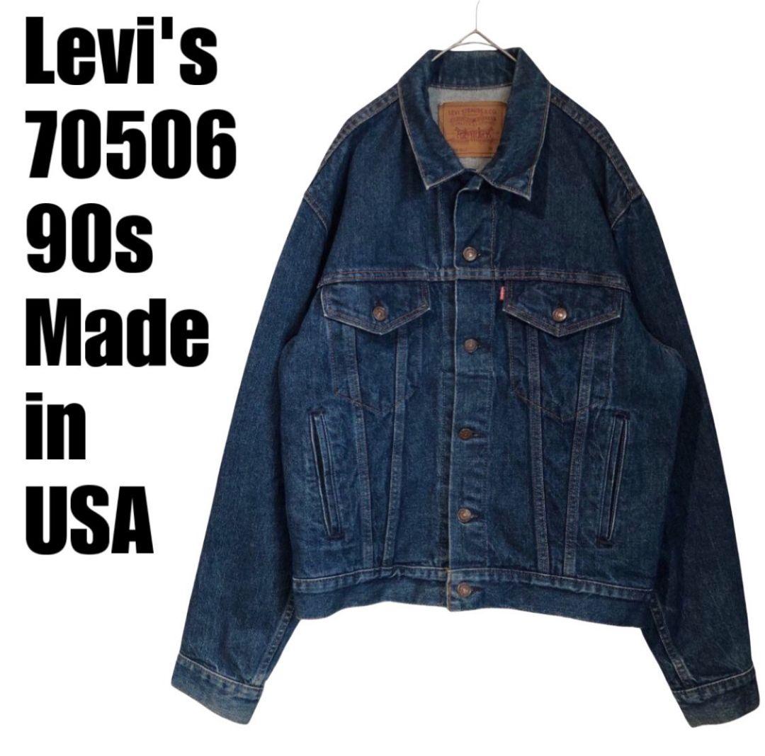 Levi's Gジャン　デニムジャケット 濃紺 90's 90年代 USA製 楽天市場】濃紺 90s USA製 リーバイス 70506 0216 デニム