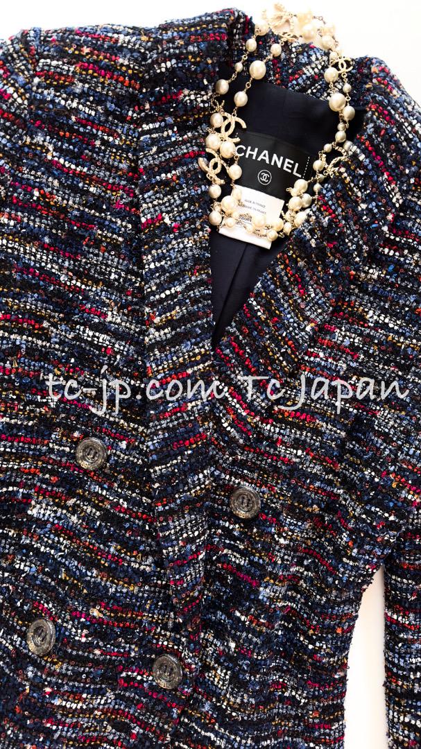 超美品 シャネル ジャケット CHANEL 貴重 ツイード・ダブル 34 36 画像10