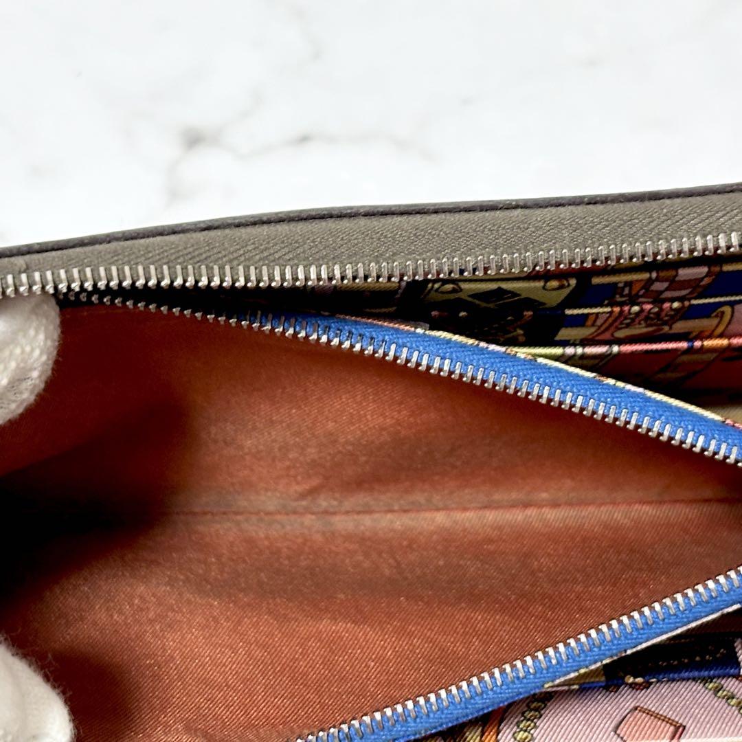 エルメス　HERMES アザップ　シルクイン　財布　長財布　グレー　ユニセックス