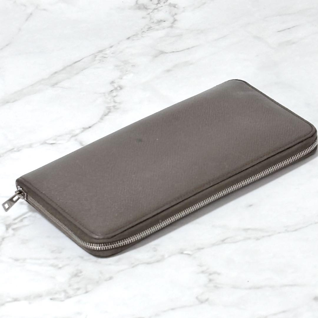 エルメス　HERMES アザップ　シルクイン　財布　長財布　グレー　ユニセックス