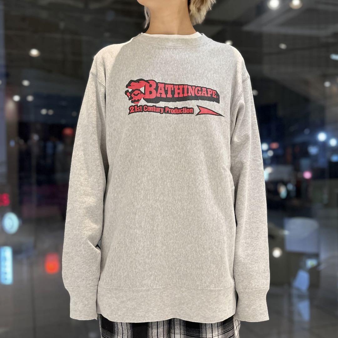 トップス A BATHING APE BAPE 90's PRINT CREW NECK