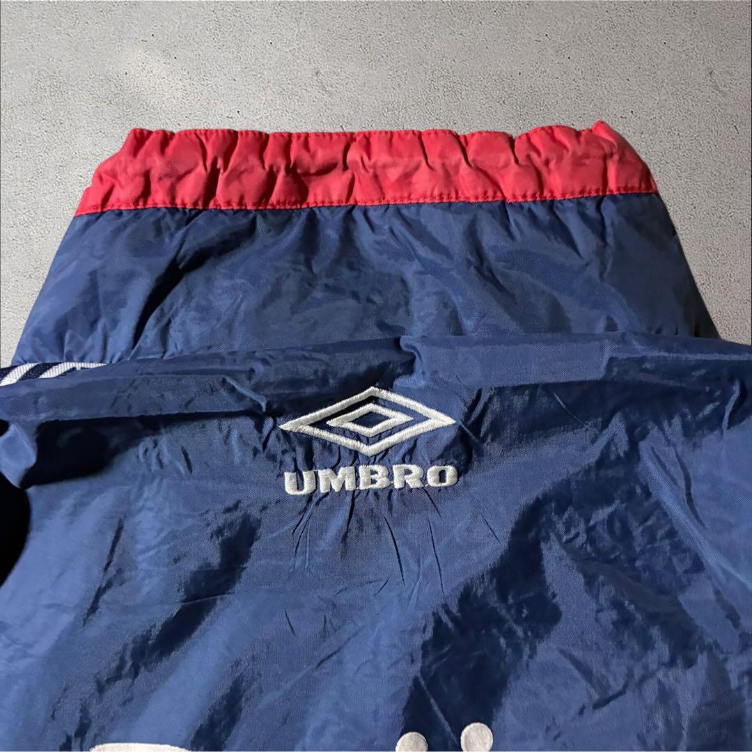 90s UMBROナイロンジャケット刺繍ロゴマルチカラー短丈Y2Kテック 90s UMBROナイロンジャケット刺繍ロゴ企業短丈マルチカラーY2K