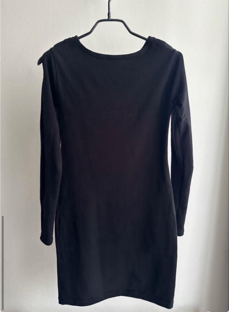 ワンピース open slave cotton mini dress