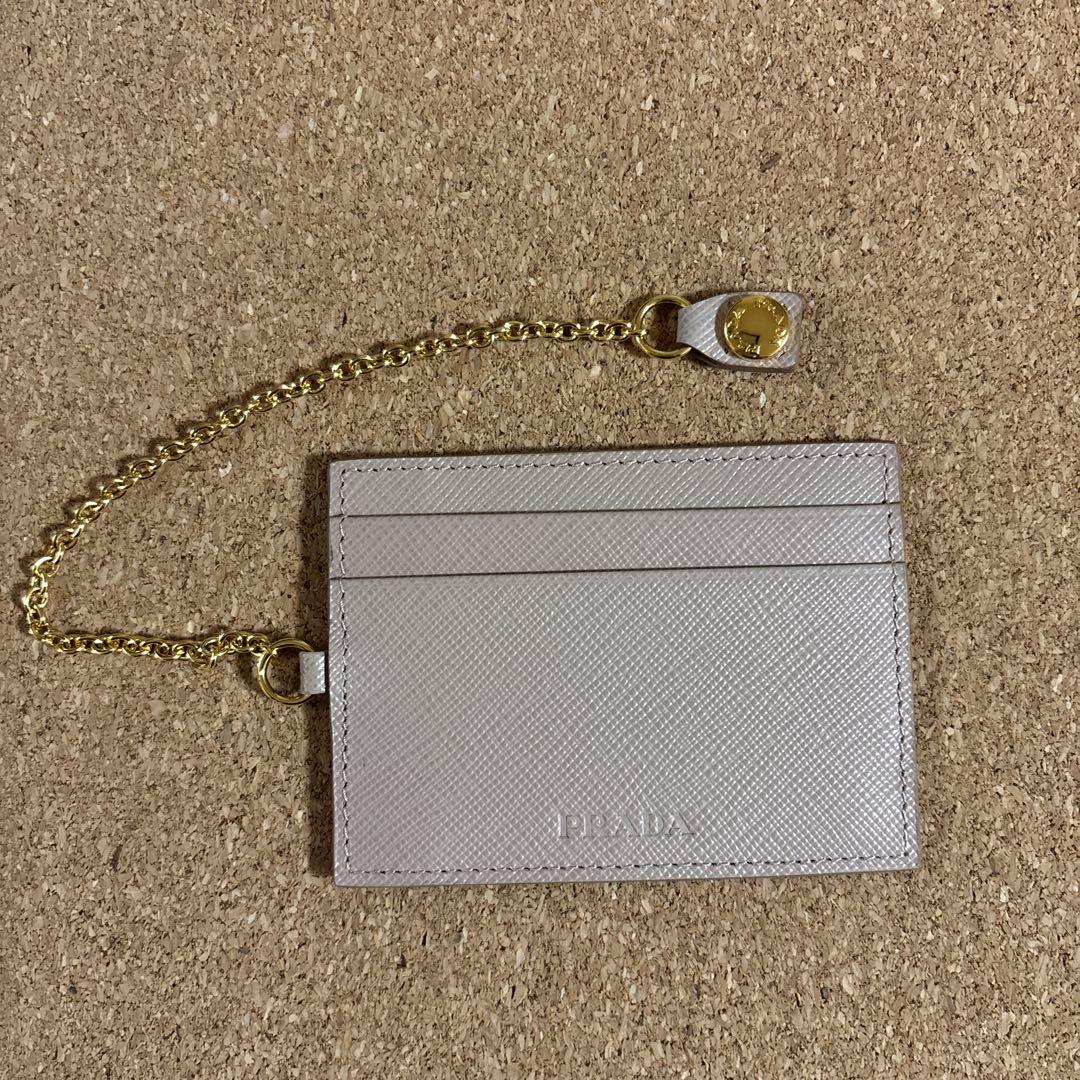 【PRADA】サフィアーノレザー リボン 長財布 ピンクベージュ