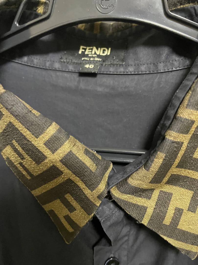 FENDI ズッカ柄シャツ　ロゴシャツ