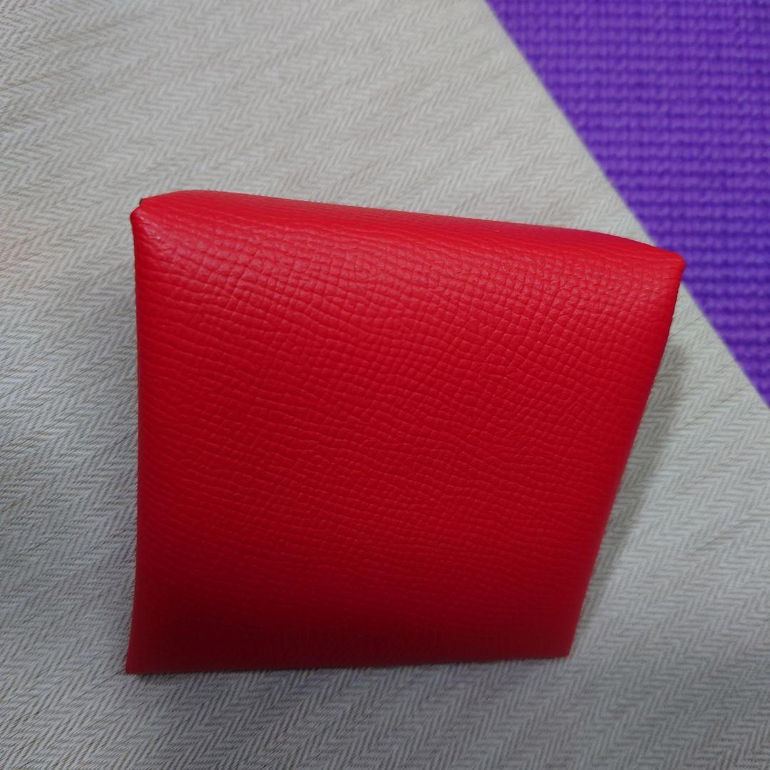 HERMES 赤 コインケース レザー製