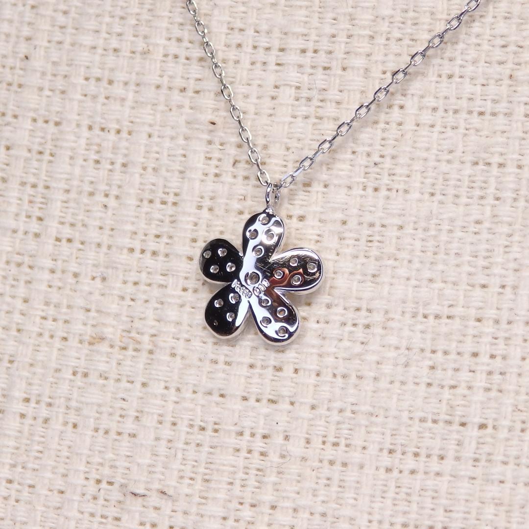 ★セール★ダイヤモンド ネックレス 0.11ct Z5790 プラチナ Pt 花