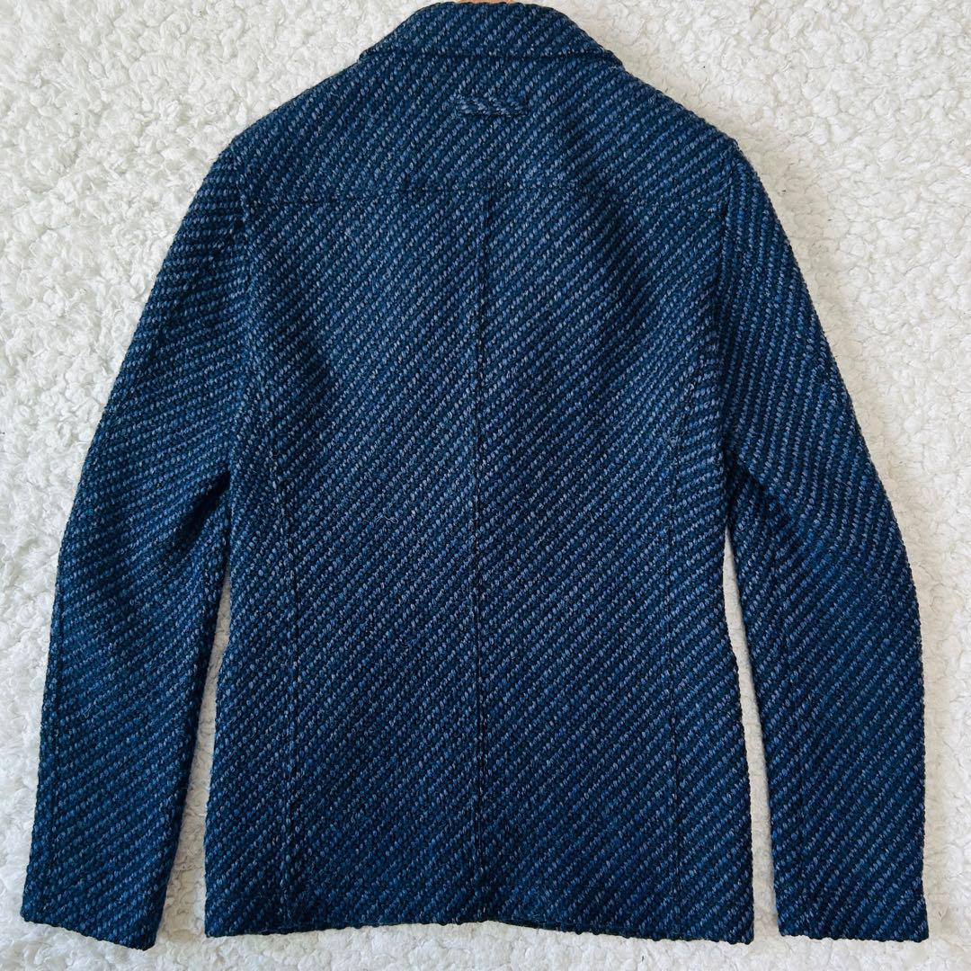 未使用級✨T-JACKETツイード生地テーラードジャケットXS本格イタリア製