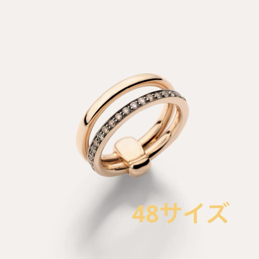 贈り物 8号 リング トゥギャザー ポメラート ブラウンダイヤ メルカリ - アクセサリー