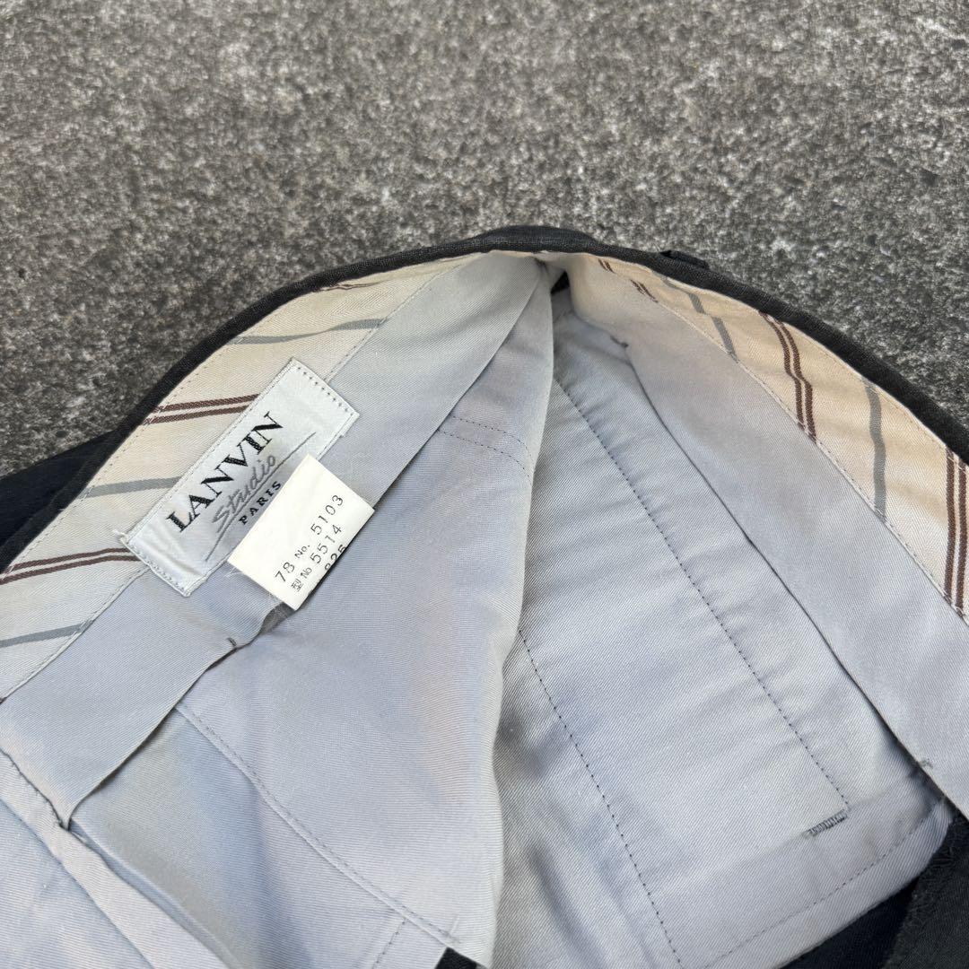 パンツ 90s LANVIN linen slacks pants black