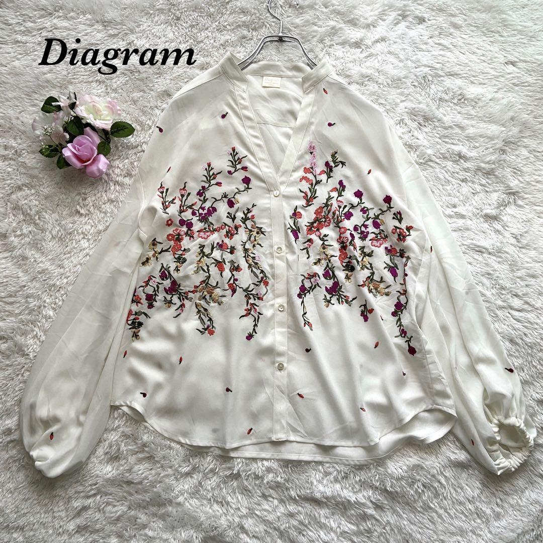 超ポイント祭?期間限定】 刺繍 花柄 ブラウス グレイスコンチネンタル