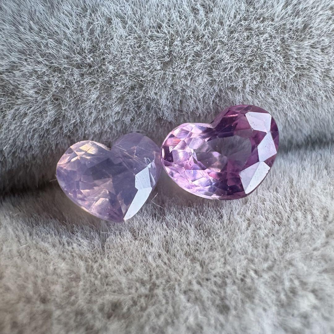 【ベトナム産.非加熱】⑧シルキーサファイア ルース 2石セット 計.0.39ct