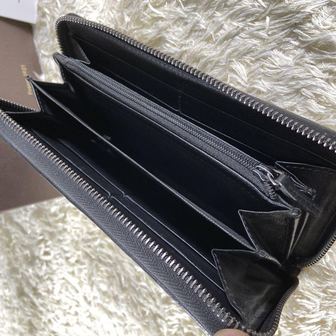 GUCCI ラウンドファスナー 長財布 グッチシマ レザー ブラック