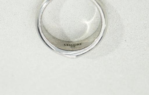 正規 美品 LEMAIRE DROP RING SILVER 11号 513P▲
