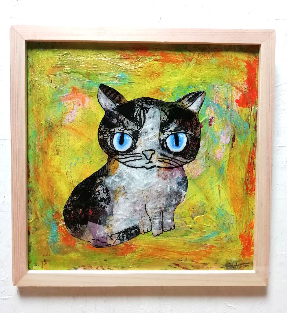 額付き銅版画応用絵画 title「負けない猫」 - メルカリ 額付き銅版画応用絵画 title「負けない猫」 - メルカリ