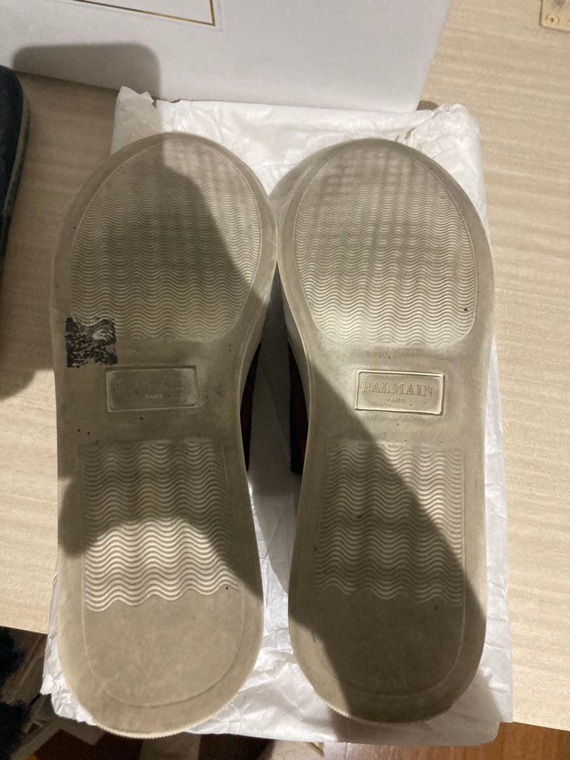BALMAIN チェック柄スリッポン