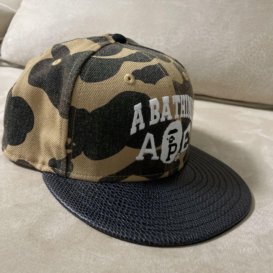 A BATHING APE 迷彩 スナップバックキャップ