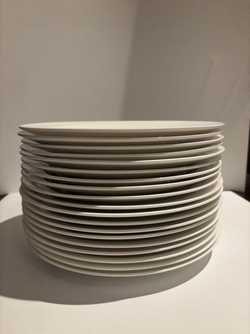 Noritake ホワイト平皿 18枚セット　水紋　25cm