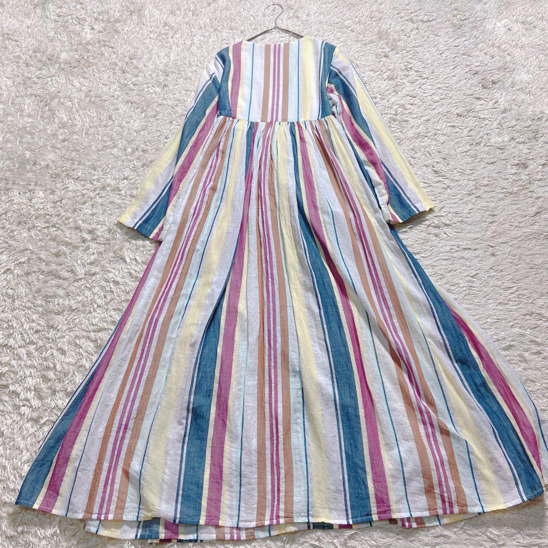 ヌキテパ ボイルスタライプカシュクールガウン ワンピース