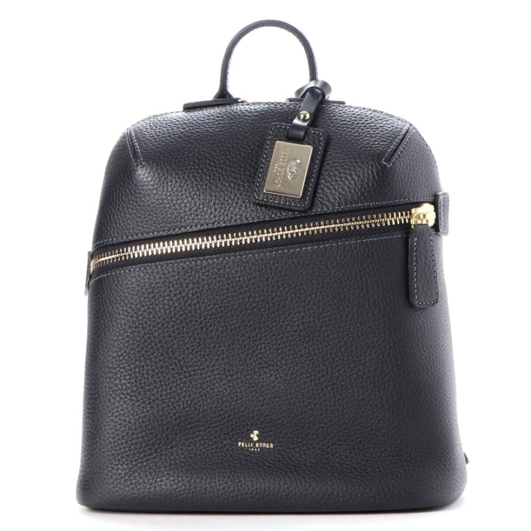 【新品】PELLE BORSA ペレボルサ レネット リュックサック ブラック 新品】PELLE BORSA ペレボルサ レネット リュックサック ブラック