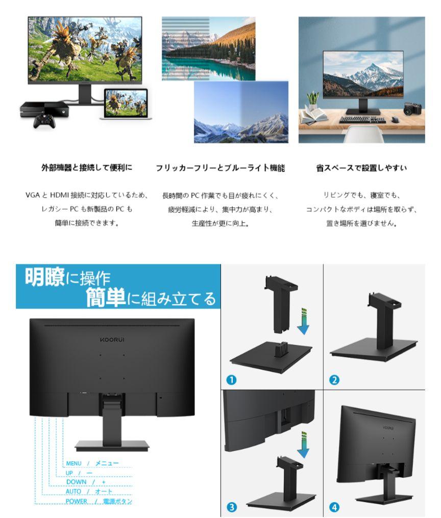 【∞】24インチフルHD IPS 非光沢 75hz 型番24N1