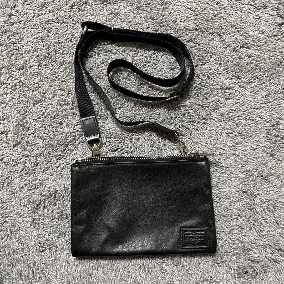 PORTER ポーター レザーミニサコッシュ 美品