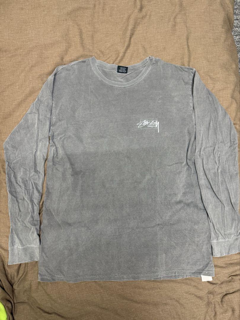 Stussy グレー ロングスリーブ Tシャツ L