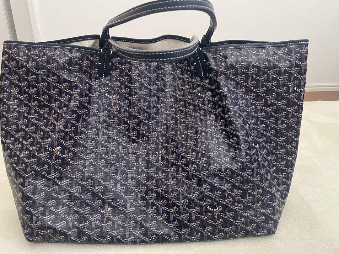 GOYARD GM サンルイ　ネイビー　ポーチ付き 美品