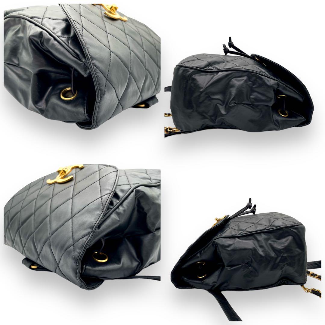 Gカード付 CHANEL シャネル マトラッセ リュック 黒 ターン