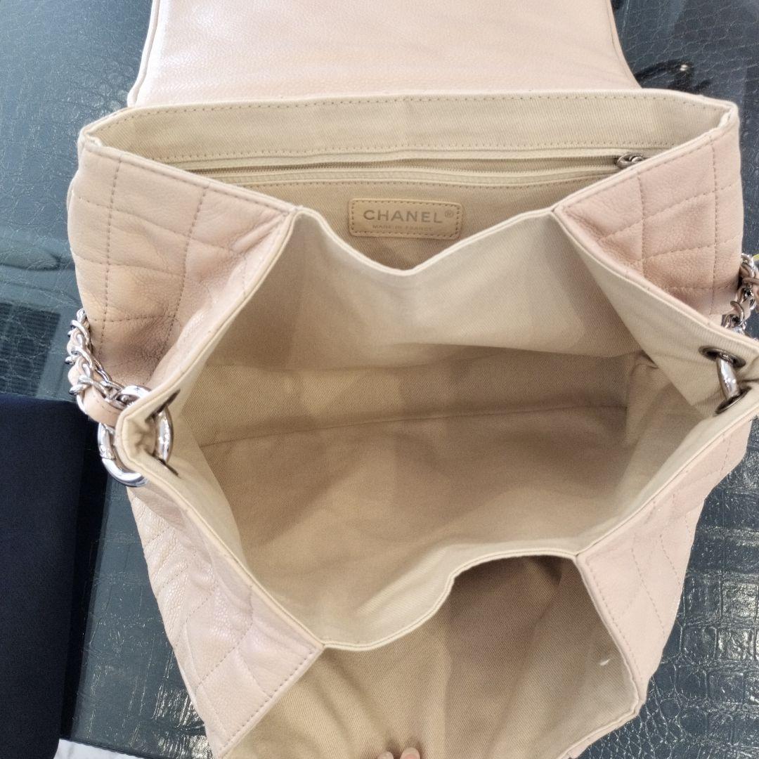 CHANEL シャネル キャビアスキン ベージュ　ショルダーバッグ